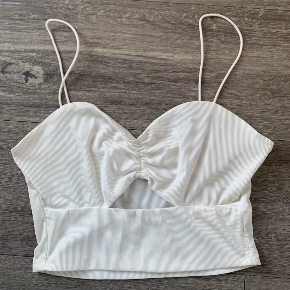 White Knit Tank Top